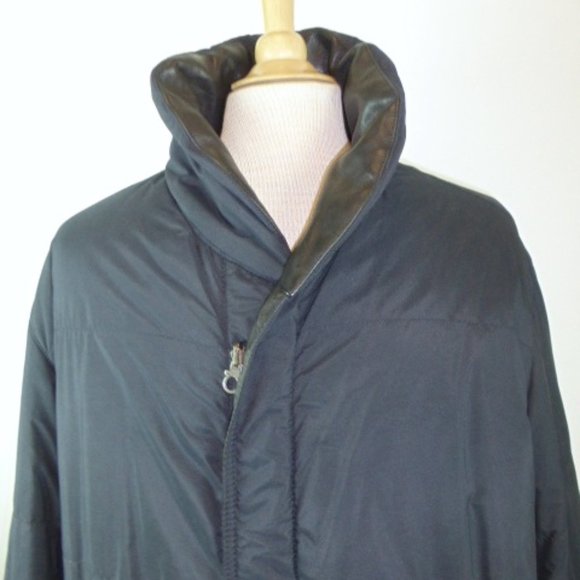 Salvatore Ferragamo leather reversible puffer coat - Picture 7 of 8